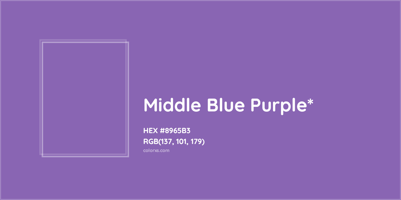 HEX #8965B3 Color Name, Color Code, Palettes, Similar Paints, Images