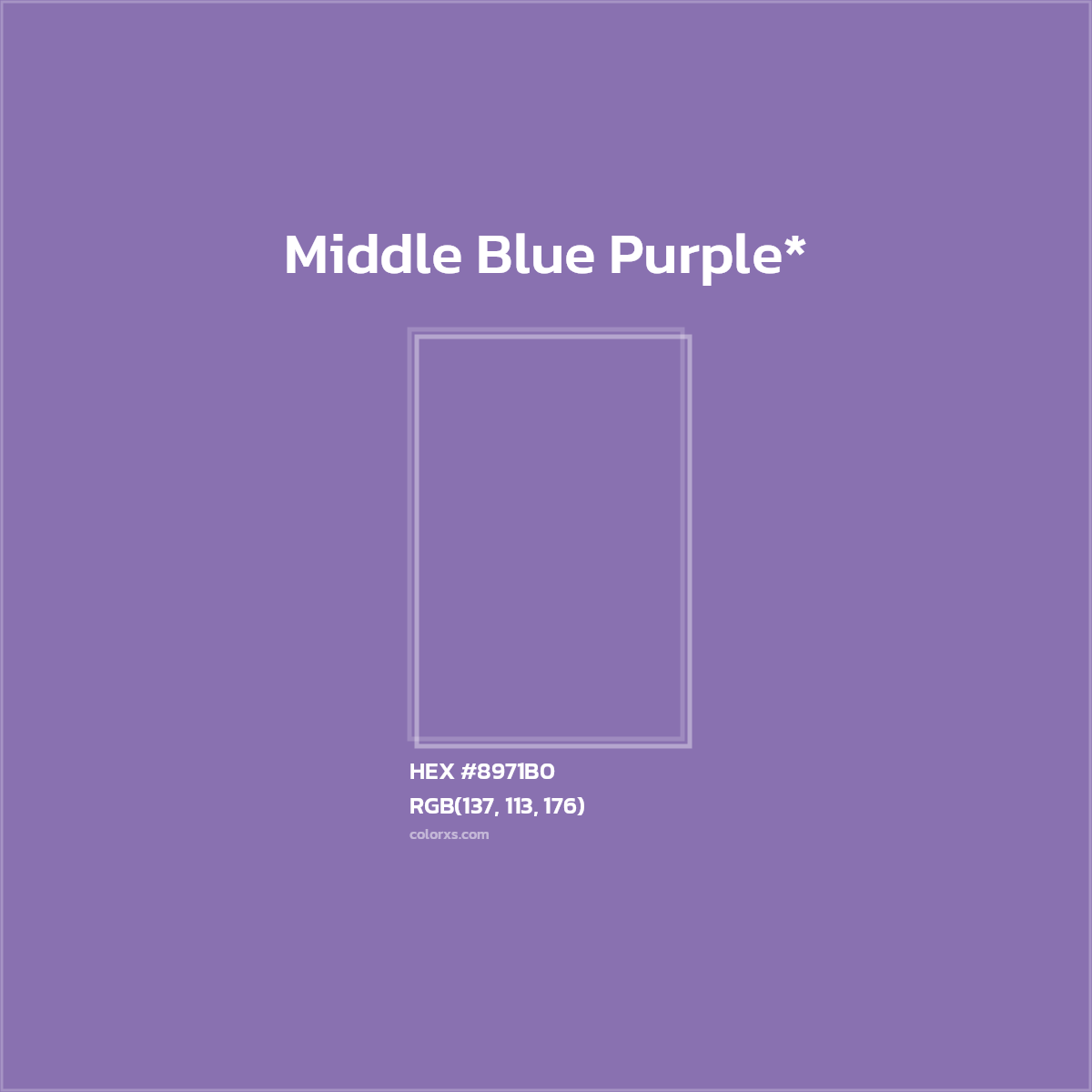 HEX #8971B0 Color Name, Color Code, Palettes, Similar Paints, Images