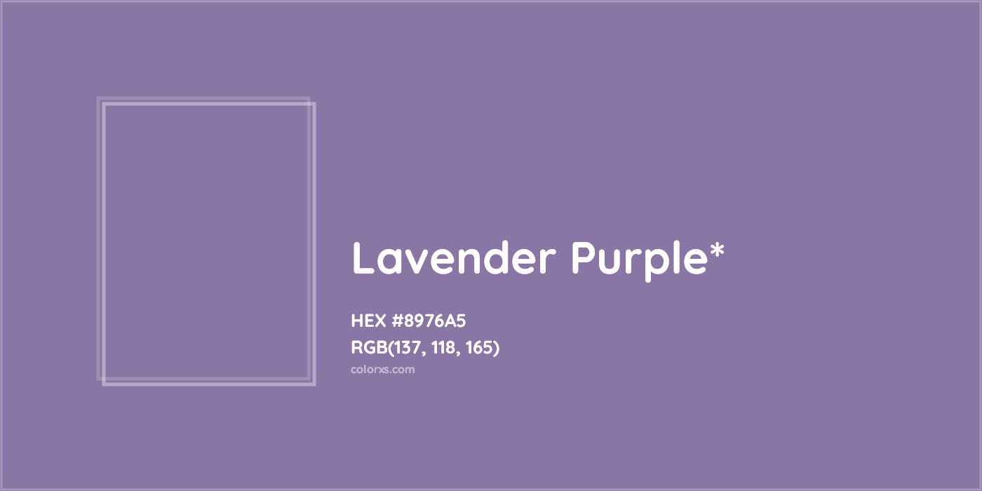 HEX #8976A5 Color Name, Color Code, Palettes, Similar Paints, Images