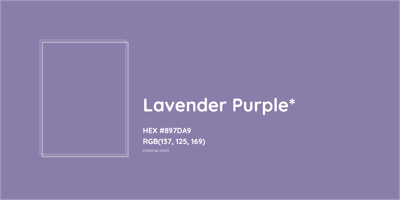 HEX #897DA9 Color Name, Color Code, Palettes, Similar Paints, Images