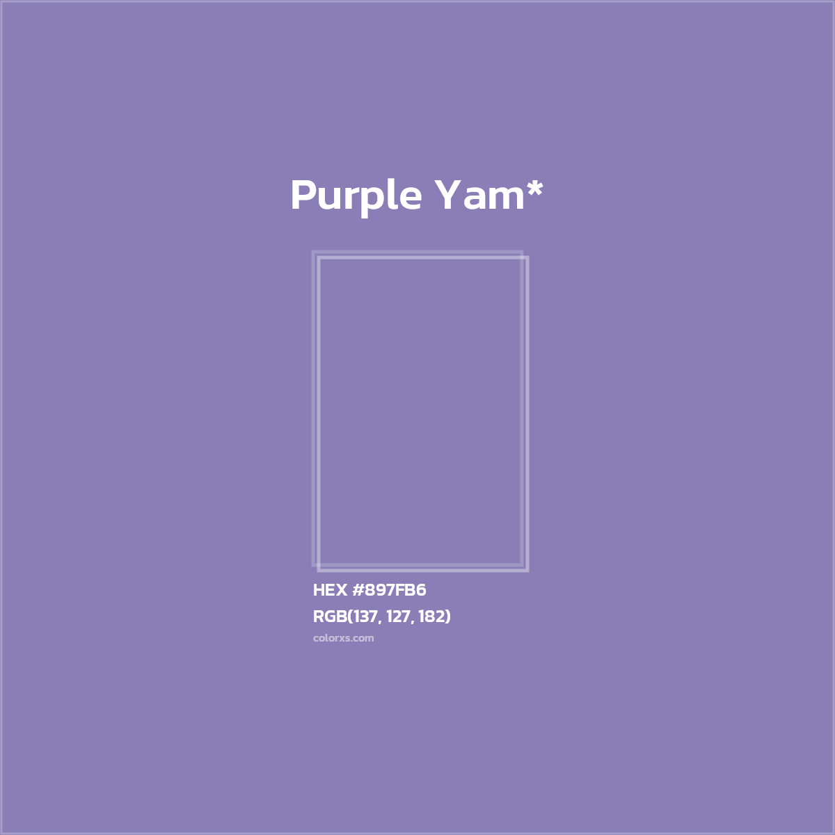 HEX #897FB6 Color Name, Color Code, Palettes, Similar Paints, Images