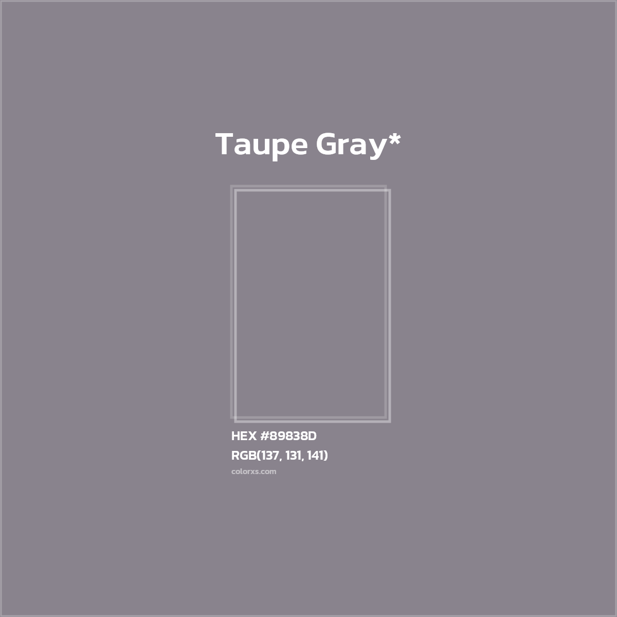 HEX #89838D Color Name, Color Code, Palettes, Similar Paints, Images