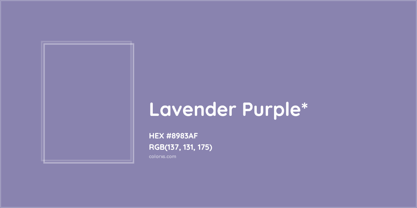 HEX #8983AF Color Name, Color Code, Palettes, Similar Paints, Images