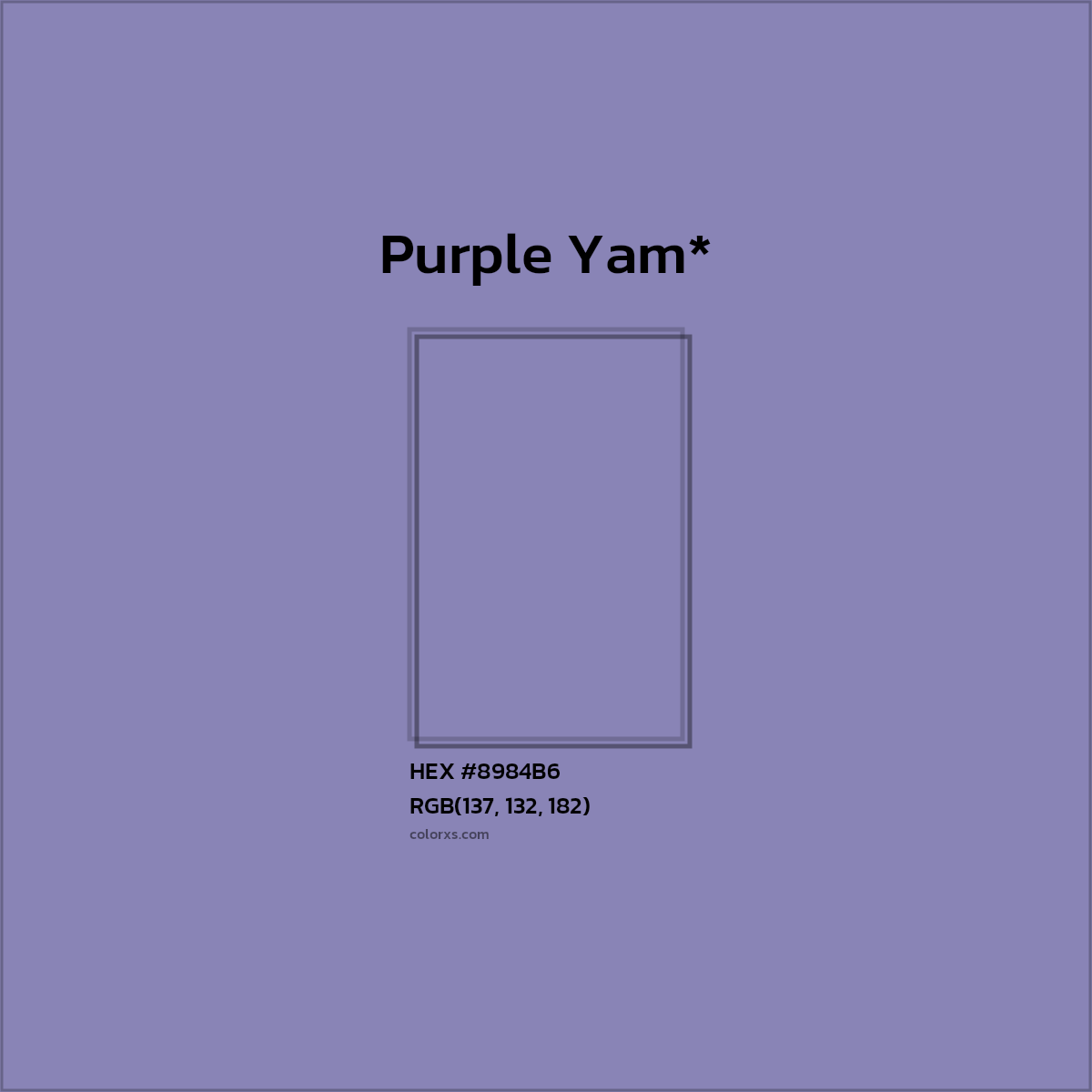 HEX #8984B6 Color Name, Color Code, Palettes, Similar Paints, Images
