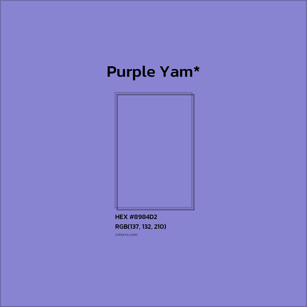 HEX #8984D2 Color Name, Color Code, Palettes, Similar Paints, Images