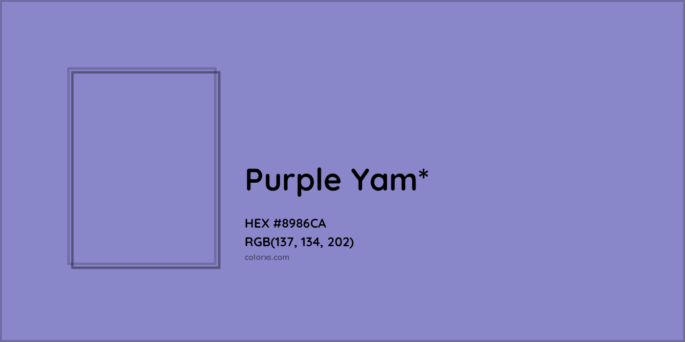 HEX #8986CA Color Name, Color Code, Palettes, Similar Paints, Images