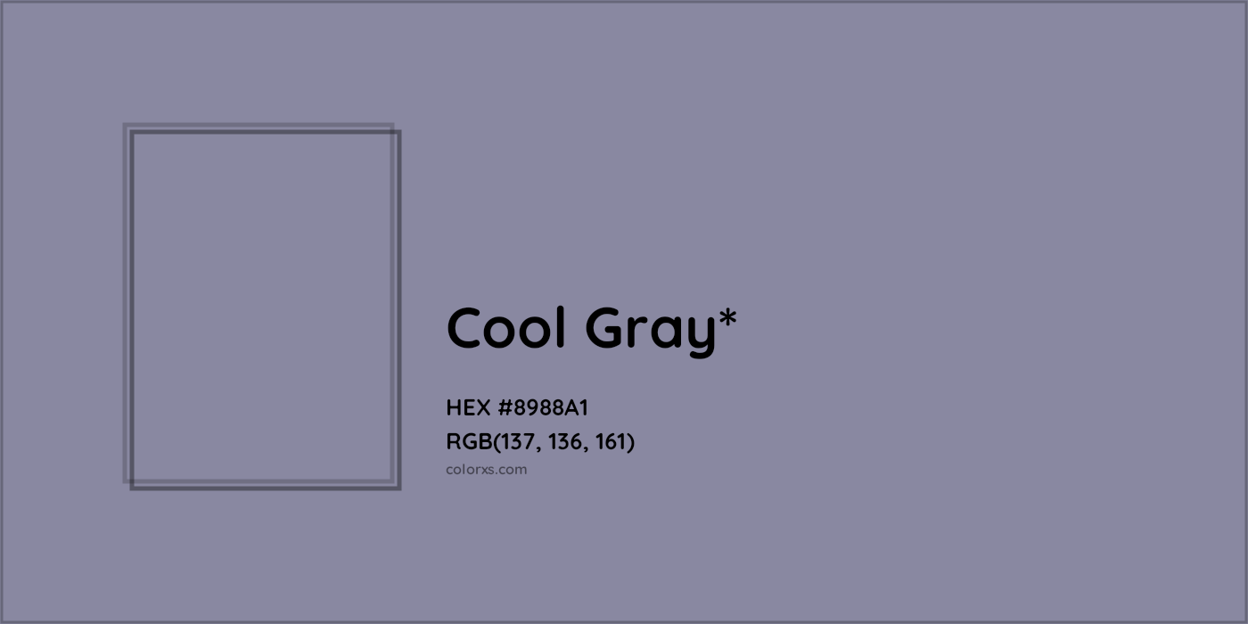 HEX #8988A1 Color Name, Color Code, Palettes, Similar Paints, Images