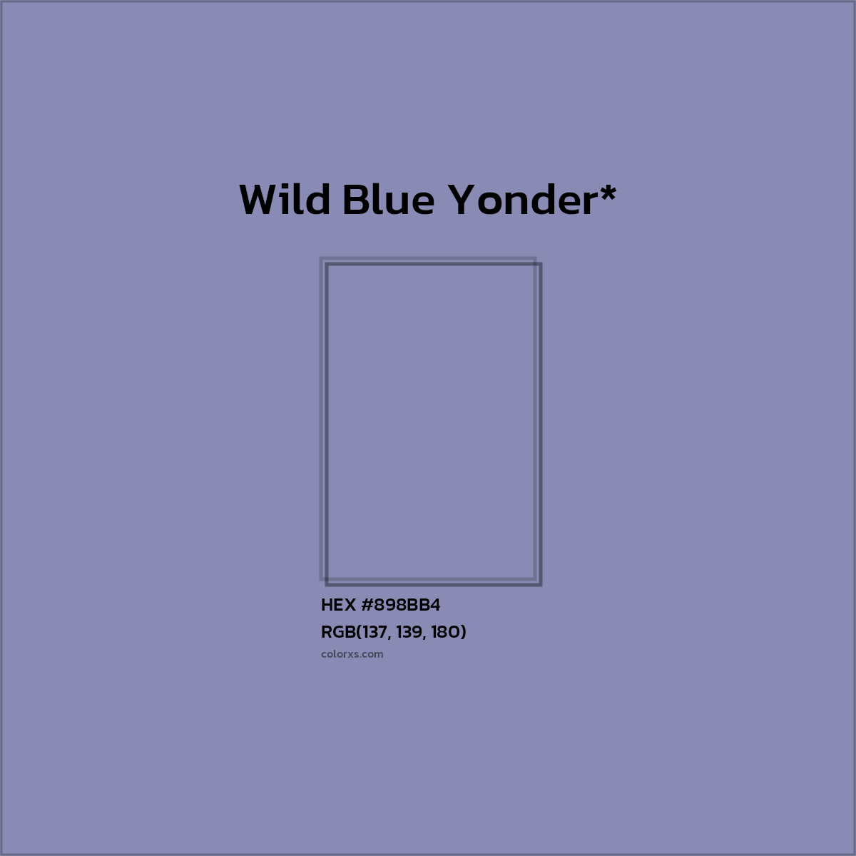HEX #898BB4 Color Name, Color Code, Palettes, Similar Paints, Images