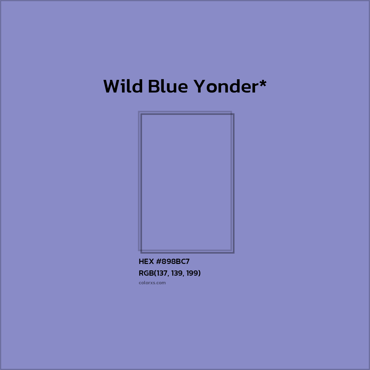 HEX #898BC7 Color Name, Color Code, Palettes, Similar Paints, Images