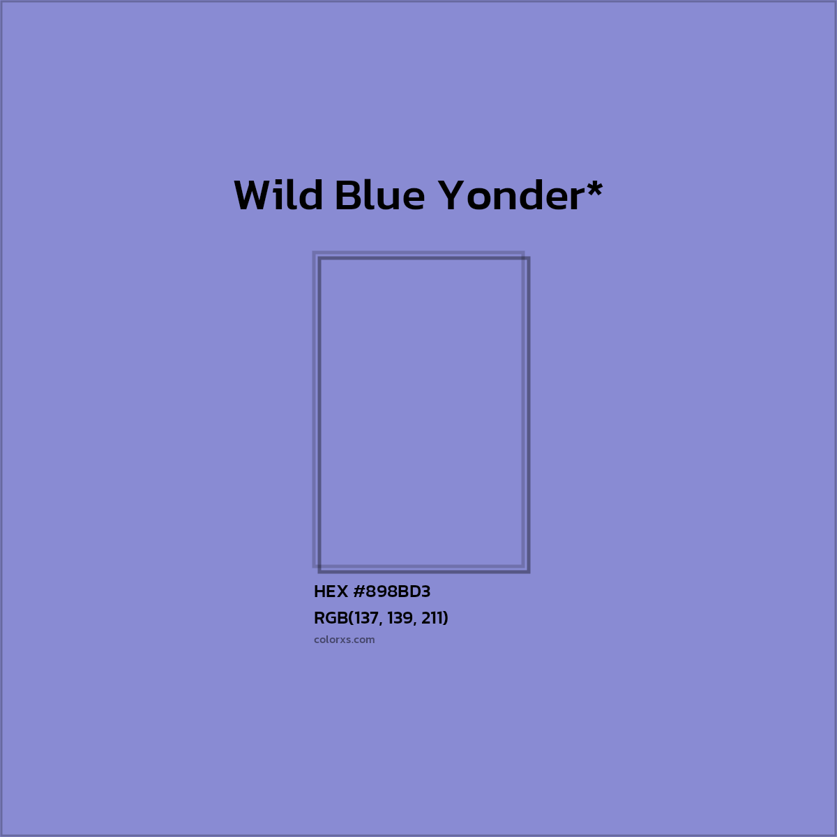 HEX #898BD3 Color Name, Color Code, Palettes, Similar Paints, Images