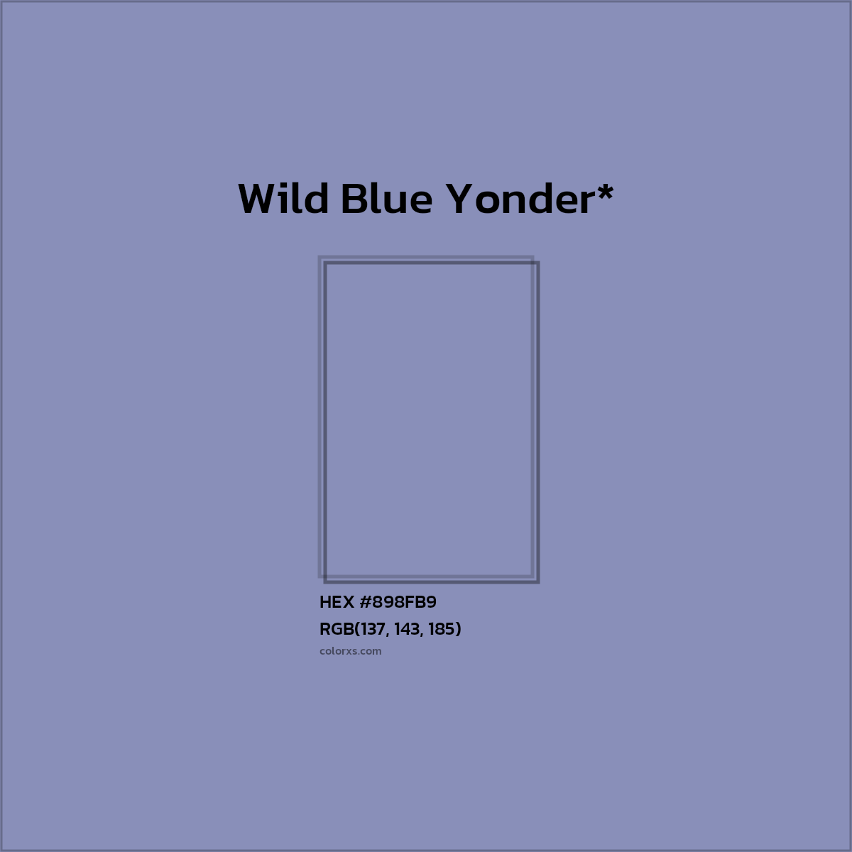 HEX #898FB9 Color Name, Color Code, Palettes, Similar Paints, Images