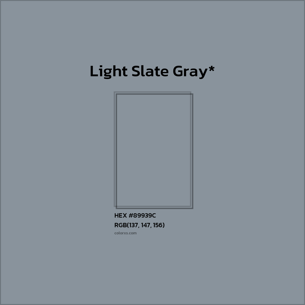 HEX #89939C Color Name, Color Code, Palettes, Similar Paints, Images