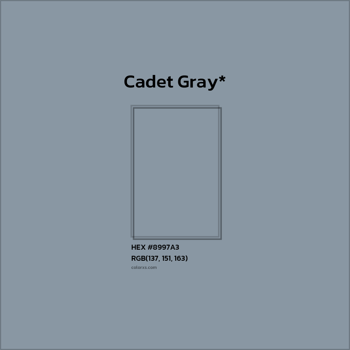 HEX #8997A3 Color Name, Color Code, Palettes, Similar Paints, Images