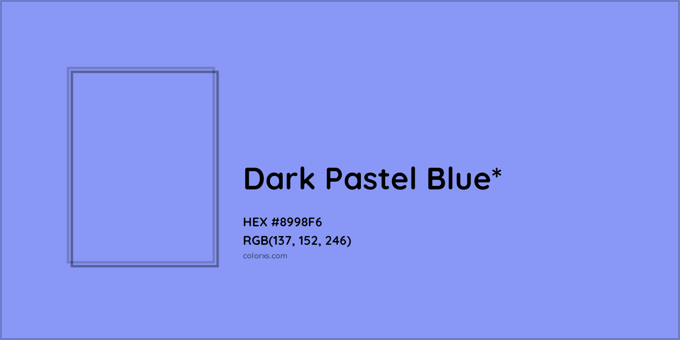HEX #8998F6 Color Name, Color Code, Palettes, Similar Paints, Images