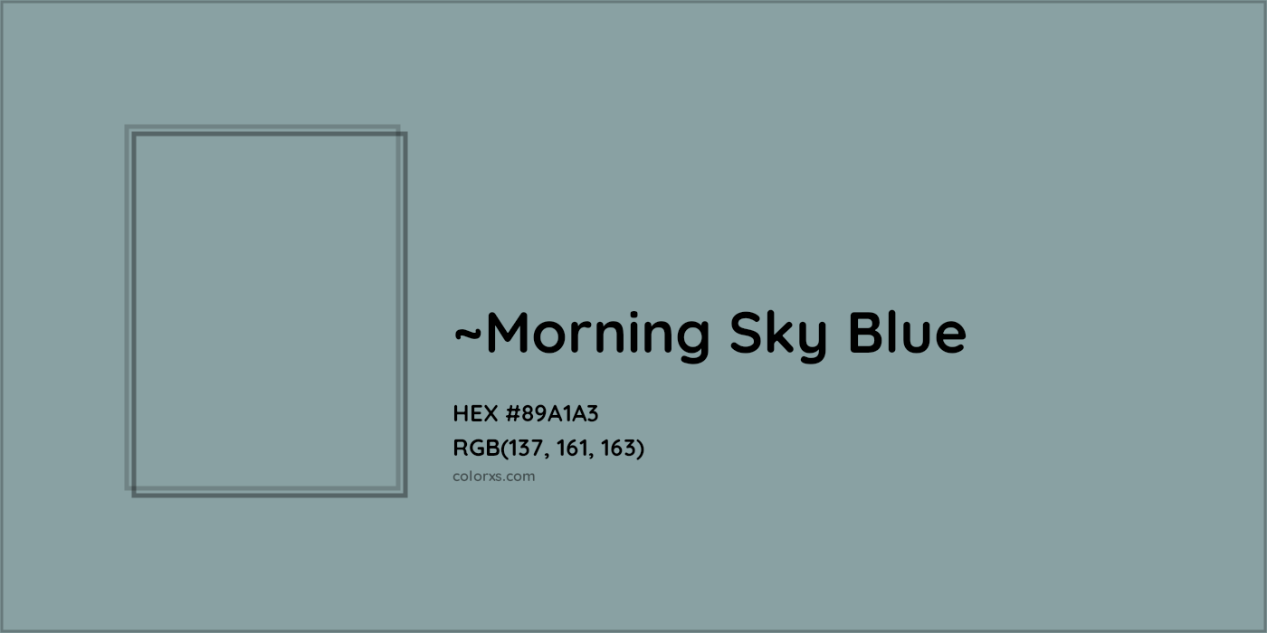 HEX #89A1A3 Color Name, Color Code, Palettes, Similar Paints, Images