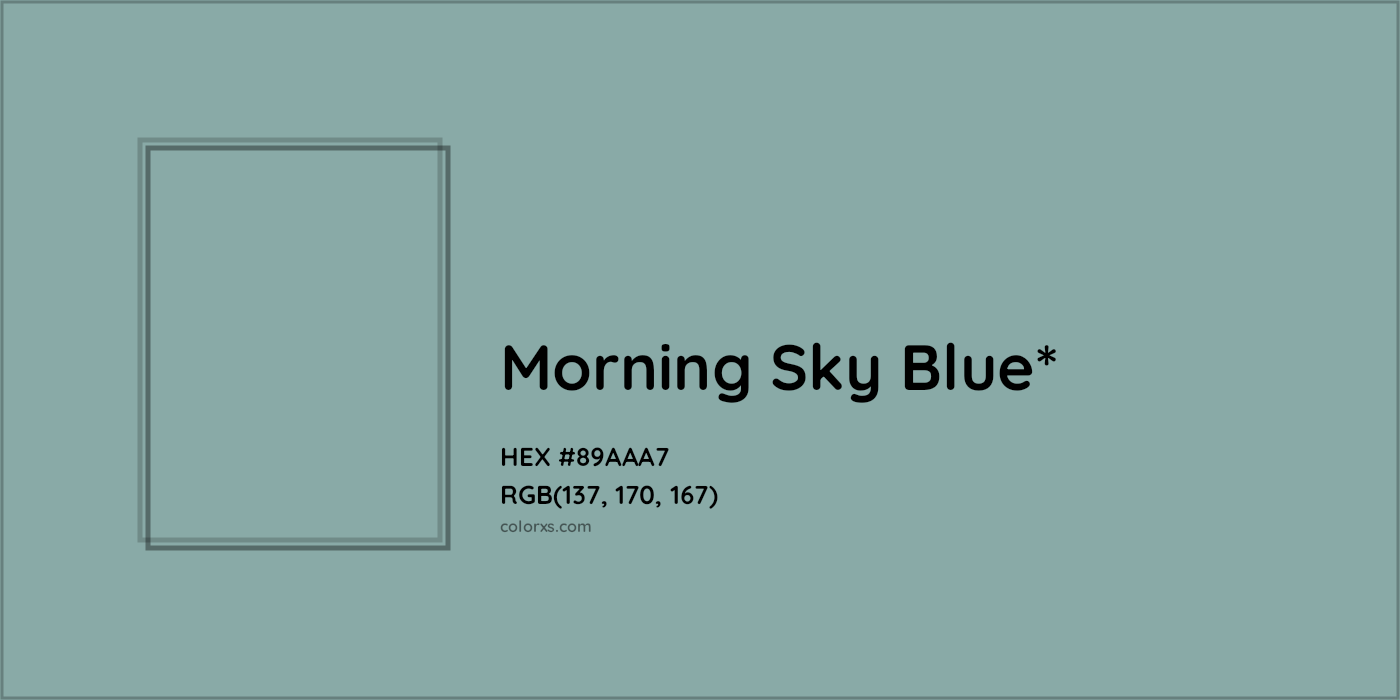 HEX #89AAA7 Color Name, Color Code, Palettes, Similar Paints, Images