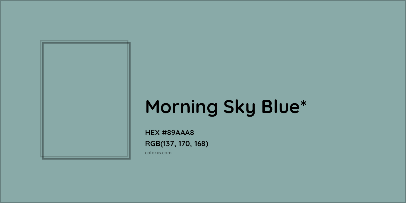 HEX #89AAA8 Color Name, Color Code, Palettes, Similar Paints, Images
