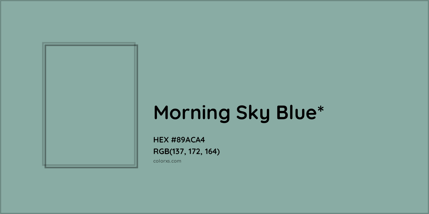 HEX #89ACA4 Color Name, Color Code, Palettes, Similar Paints, Images
