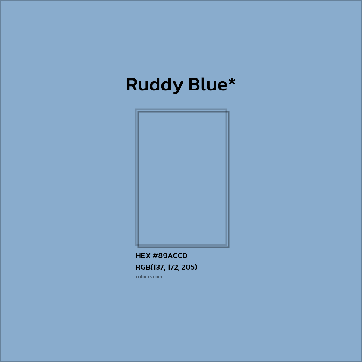 HEX #89ACCD Color Name, Color Code, Palettes, Similar Paints, Images
