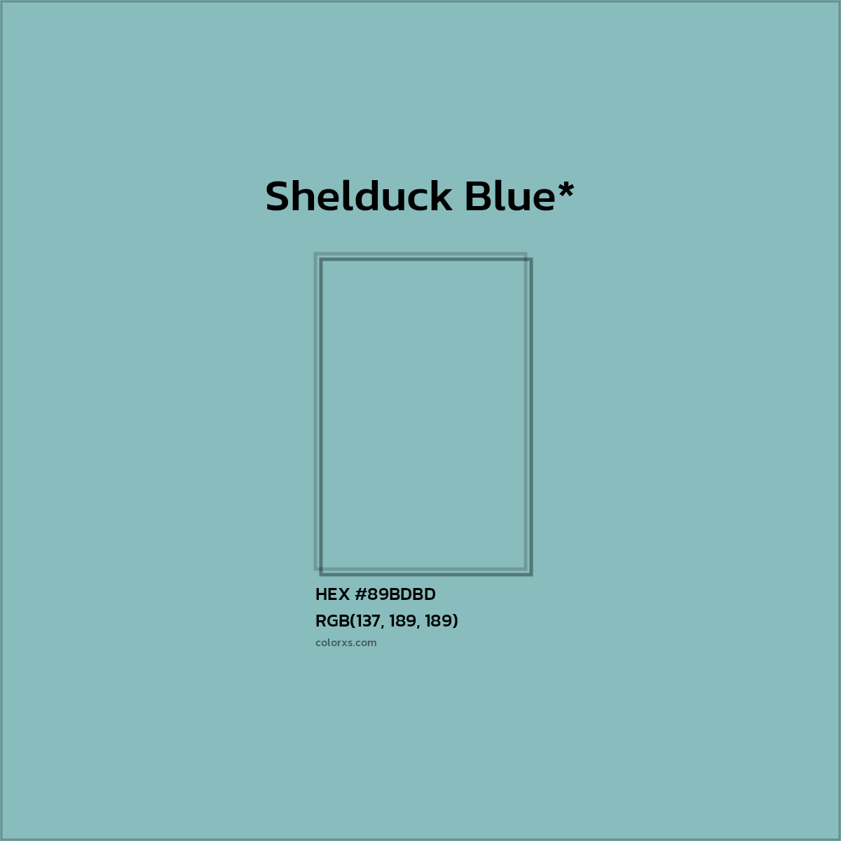 HEX #89BDBD Color Name, Color Code, Palettes, Similar Paints, Images