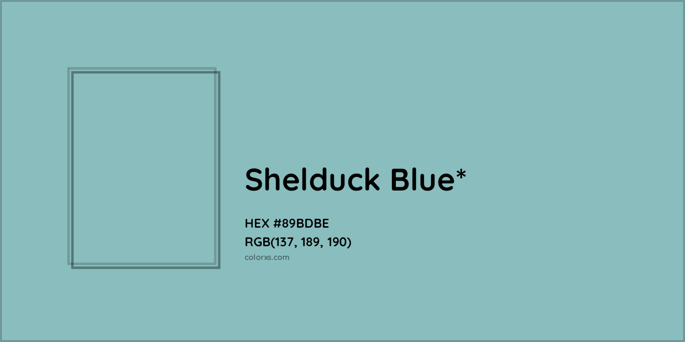 HEX #89BDBE Color Name, Color Code, Palettes, Similar Paints, Images