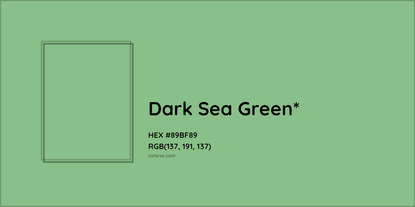 HEX #89BF89 Color Name, Color Code, Palettes, Similar Paints, Images