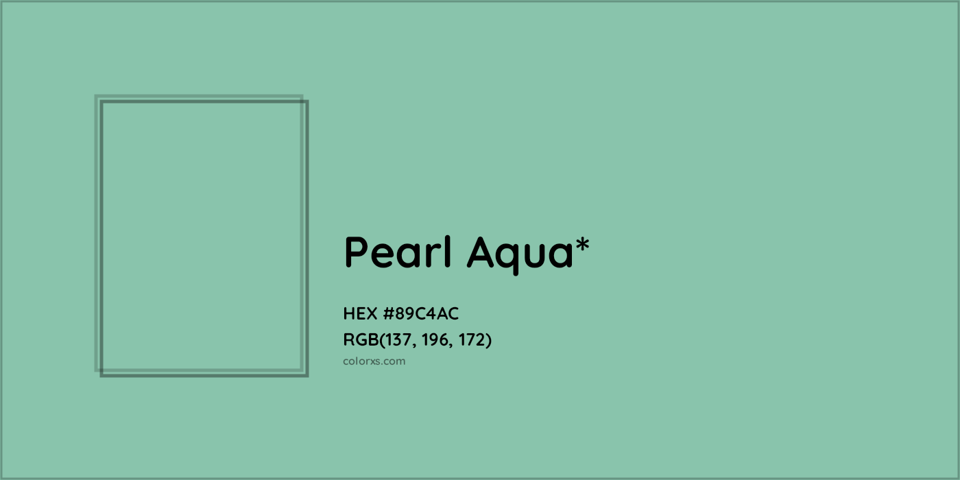 HEX #89C4AC Color Name, Color Code, Palettes, Similar Paints, Images