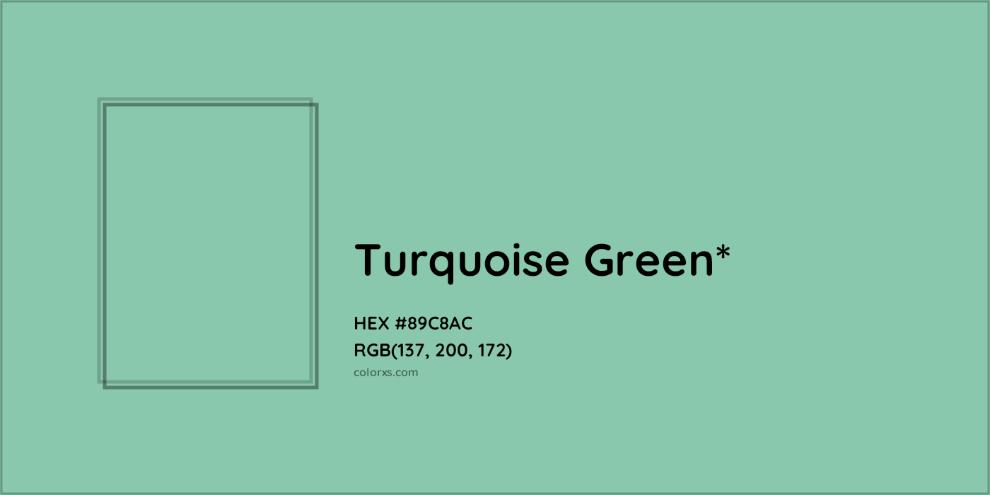 HEX #89C8AC Color Name, Color Code, Palettes, Similar Paints, Images