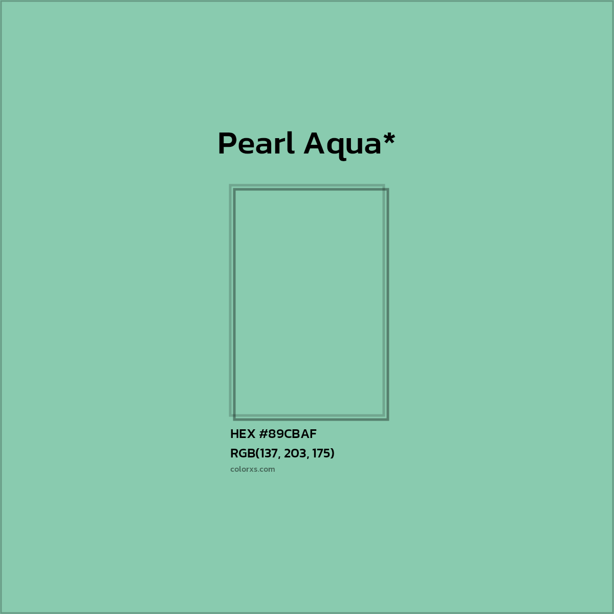 HEX #89CBAF Color Name, Color Code, Palettes, Similar Paints, Images