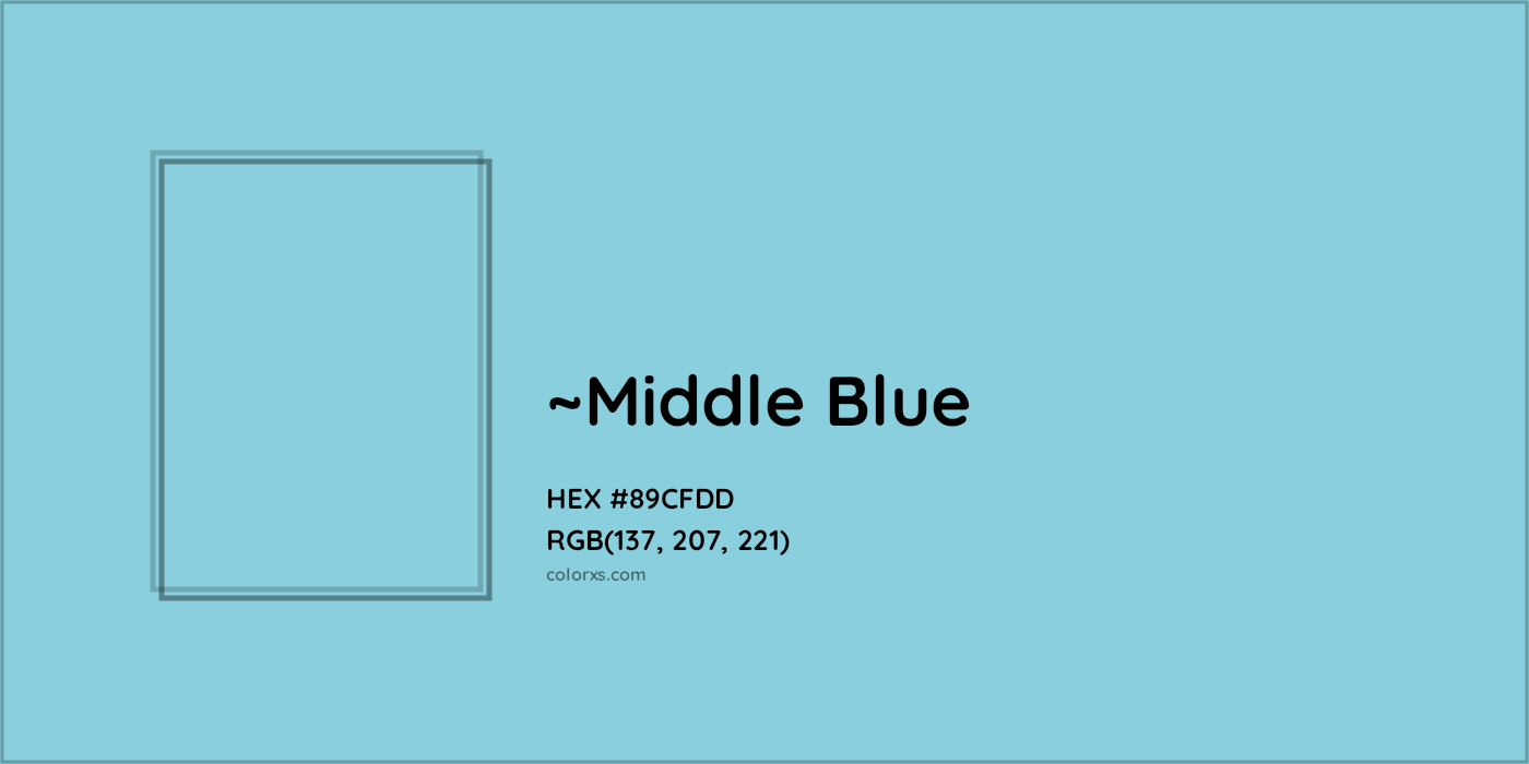 HEX #89CFDD Color Name, Color Code, Palettes, Similar Paints, Images
