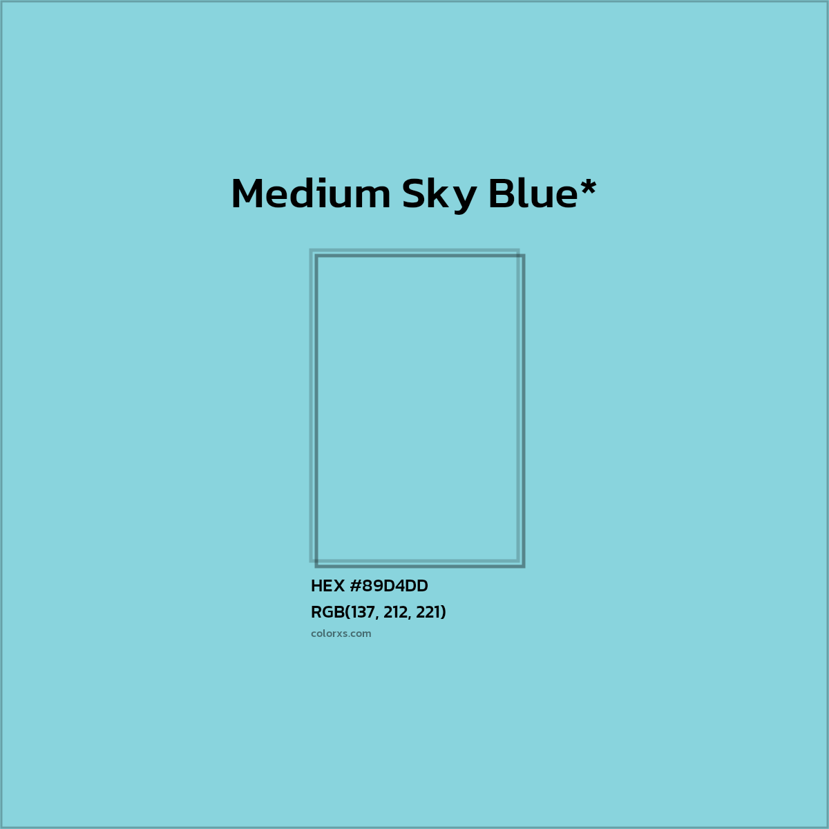 HEX #89D4DD Color Name, Color Code, Palettes, Similar Paints, Images