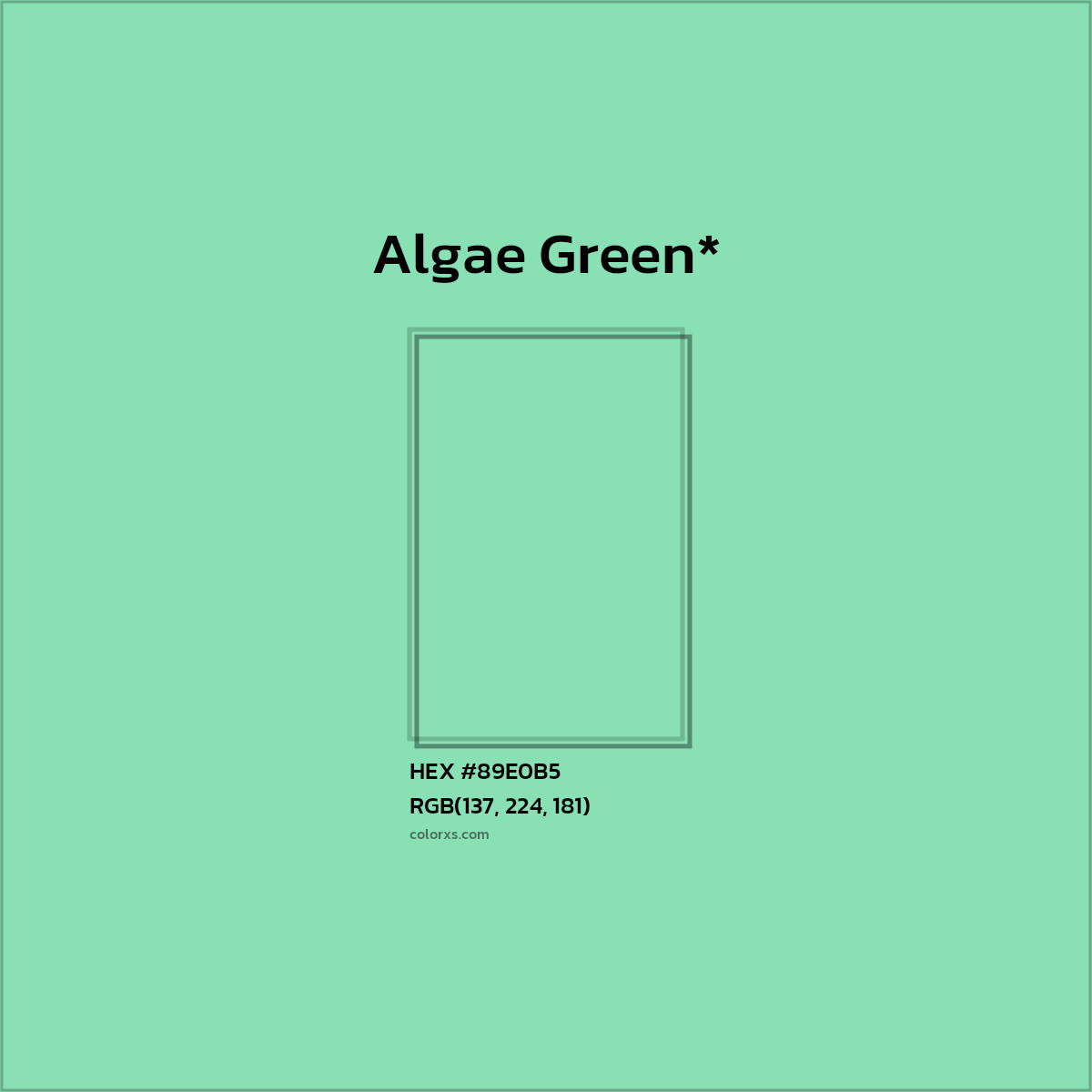 HEX #89E0B5 Color Name, Color Code, Palettes, Similar Paints, Images
