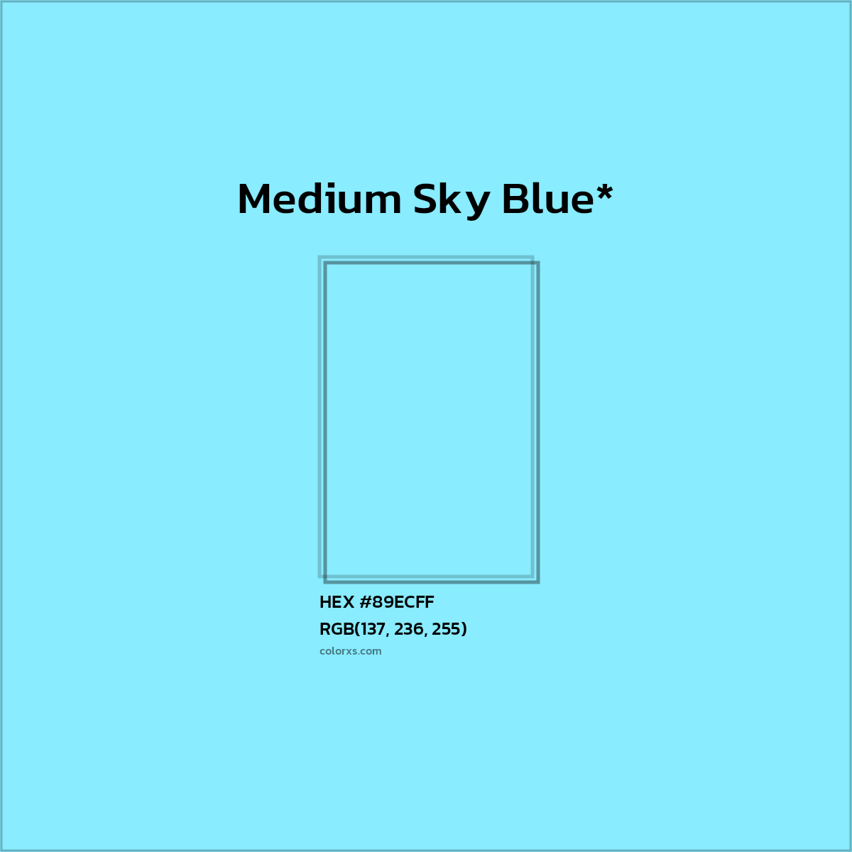 HEX #89ECFF Color Name, Color Code, Palettes, Similar Paints, Images