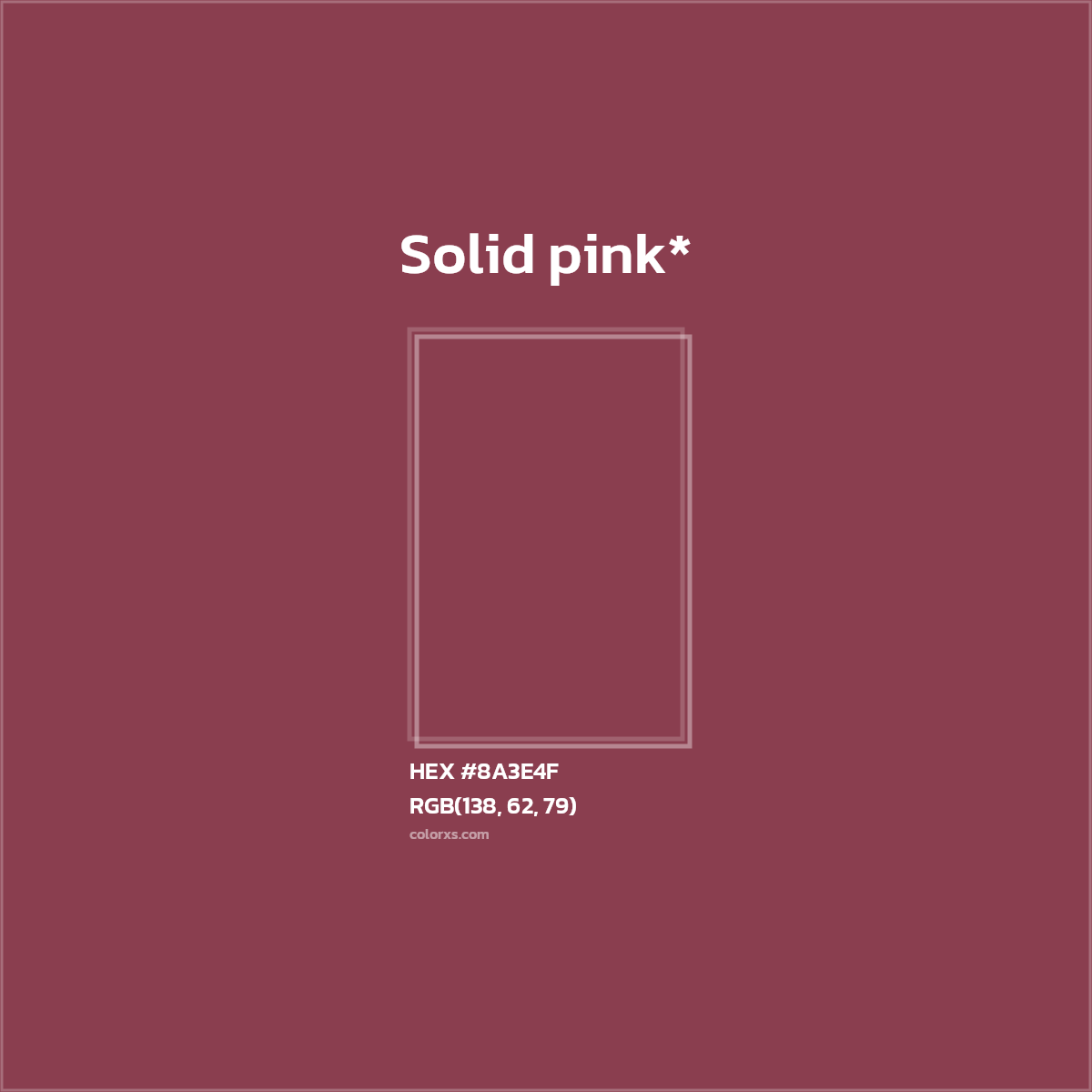 HEX #8A3E4F Color Name, Color Code, Palettes, Similar Paints, Images