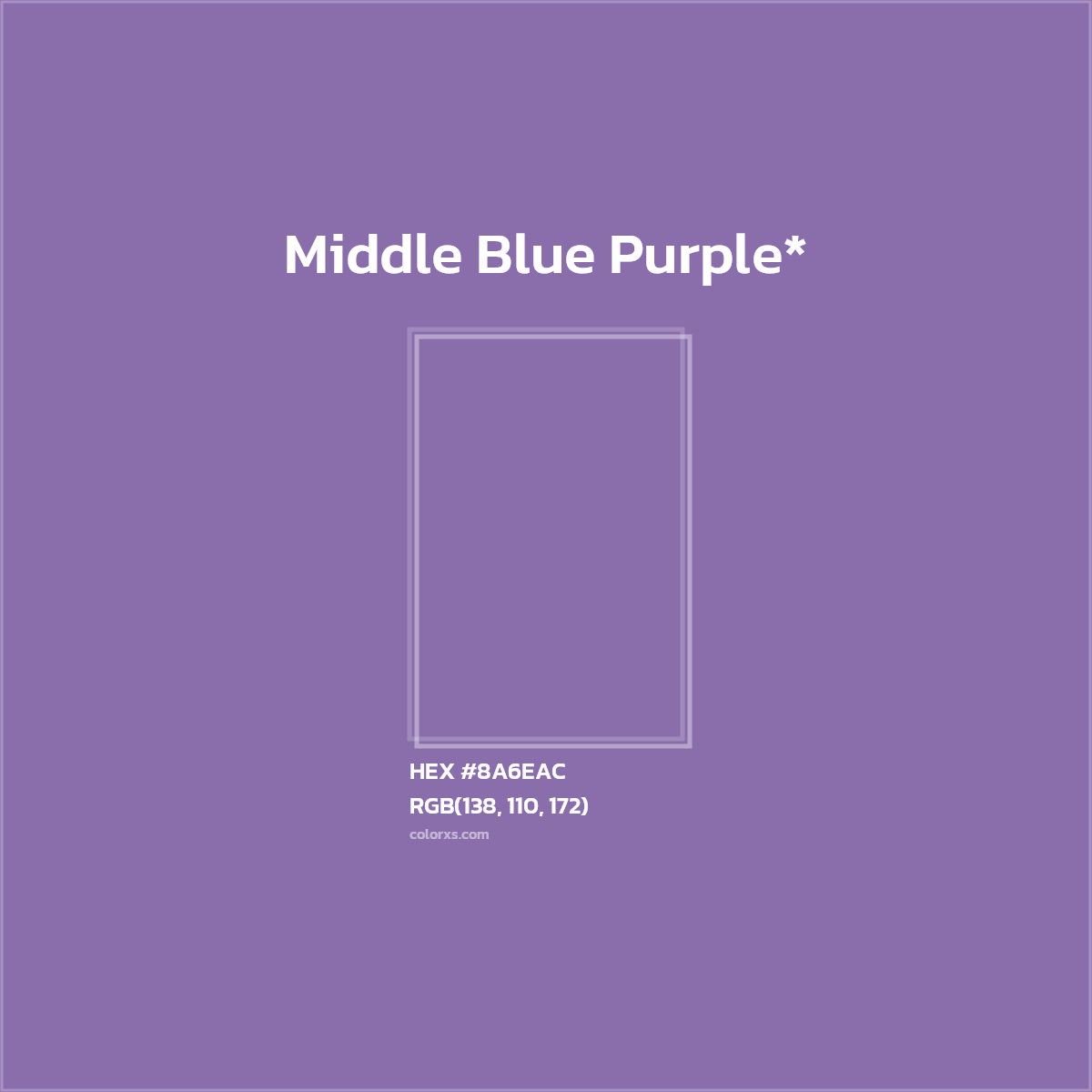 HEX #8A6EAC Color Name, Color Code, Palettes, Similar Paints, Images