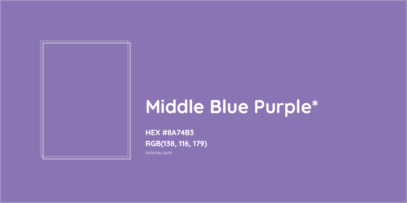 HEX #8A74B3 Color Name, Color Code, Palettes, Similar Paints, Images