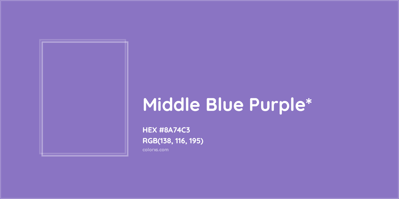 HEX #8A74C3 Color Name, Color Code, Palettes, Similar Paints, Images