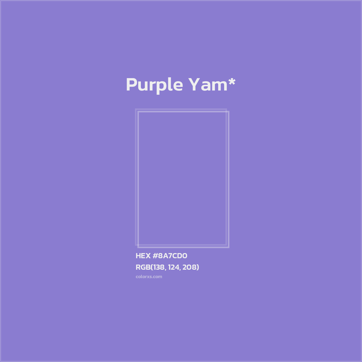 HEX #8A7CD0 Color Name, Color Code, Palettes, Similar Paints, Images