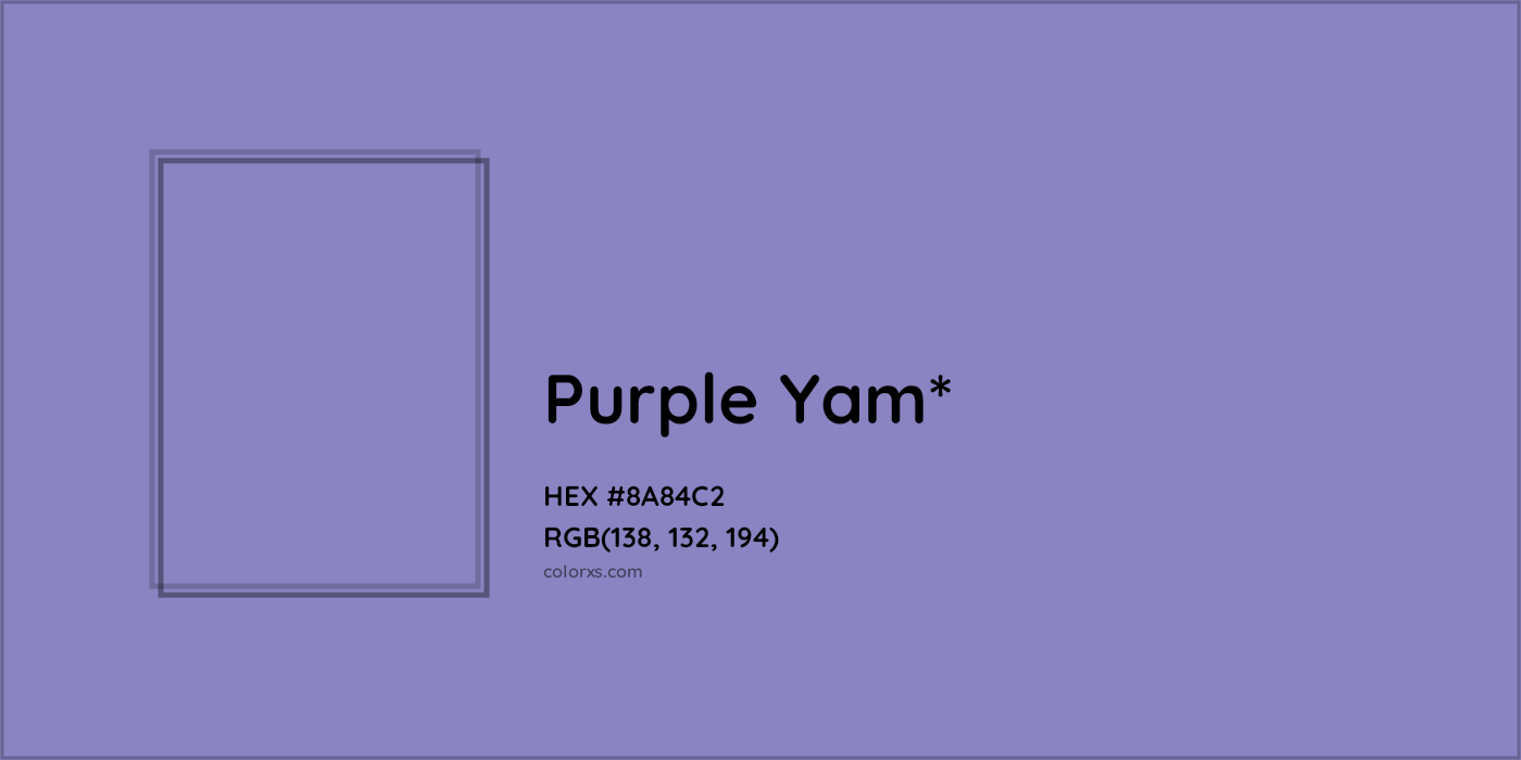 HEX #8A84C2 Color Name, Color Code, Palettes, Similar Paints, Images