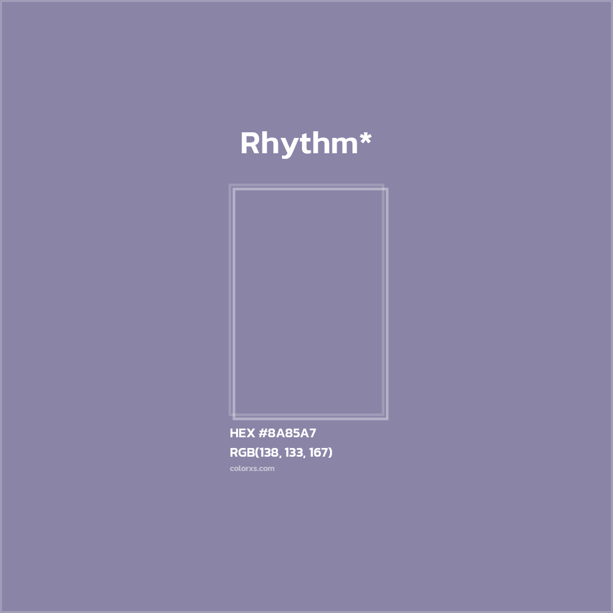 HEX #8A85A7 Color Name, Color Code, Palettes, Similar Paints, Images