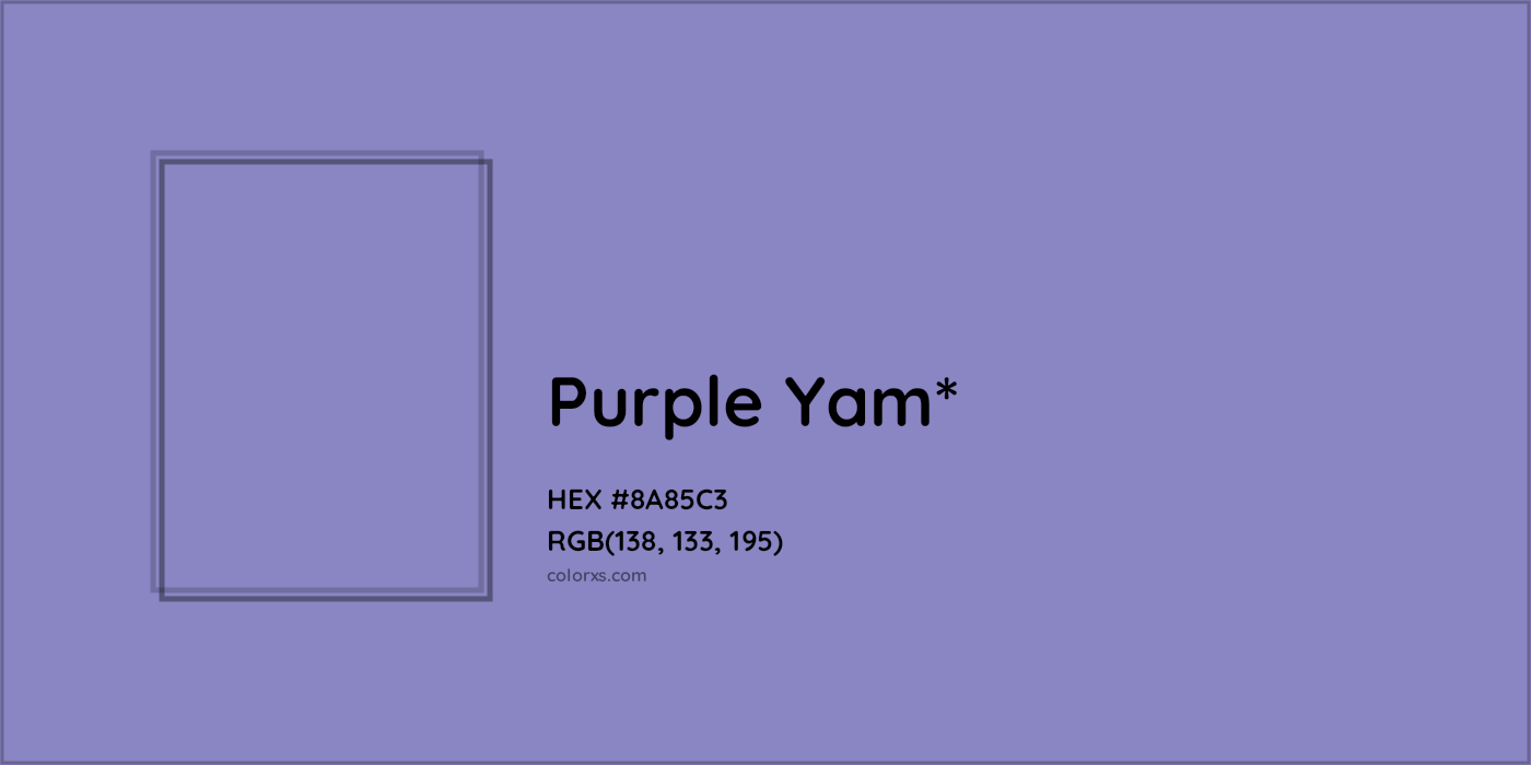 HEX #8A85C3 Color Name, Color Code, Palettes, Similar Paints, Images