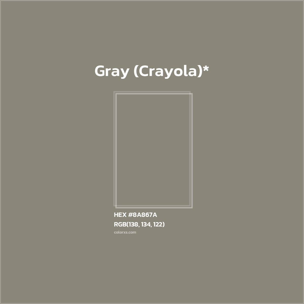 HEX #8A867A Color Name, Color Code, Palettes, Similar Paints, Images