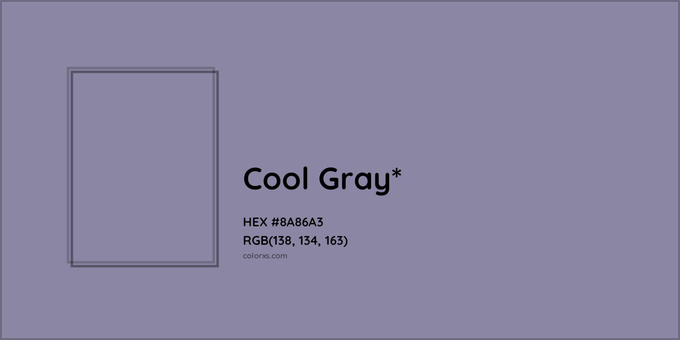 HEX #8A86A3 Color Name, Color Code, Palettes, Similar Paints, Images