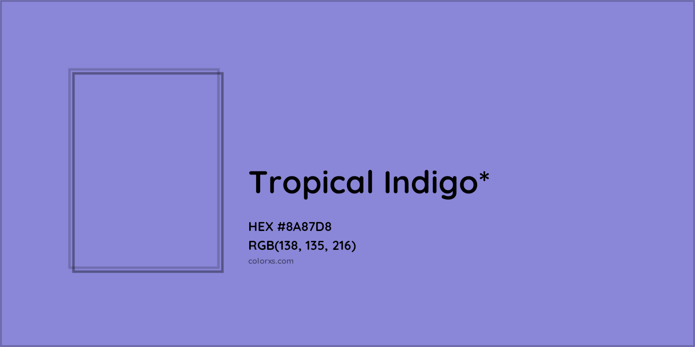 HEX #8A87D8 Color Name, Color Code, Palettes, Similar Paints, Images
