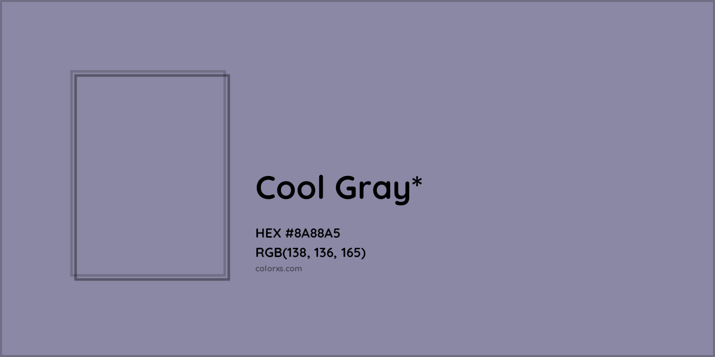 HEX #8A88A5 Color Name, Color Code, Palettes, Similar Paints, Images