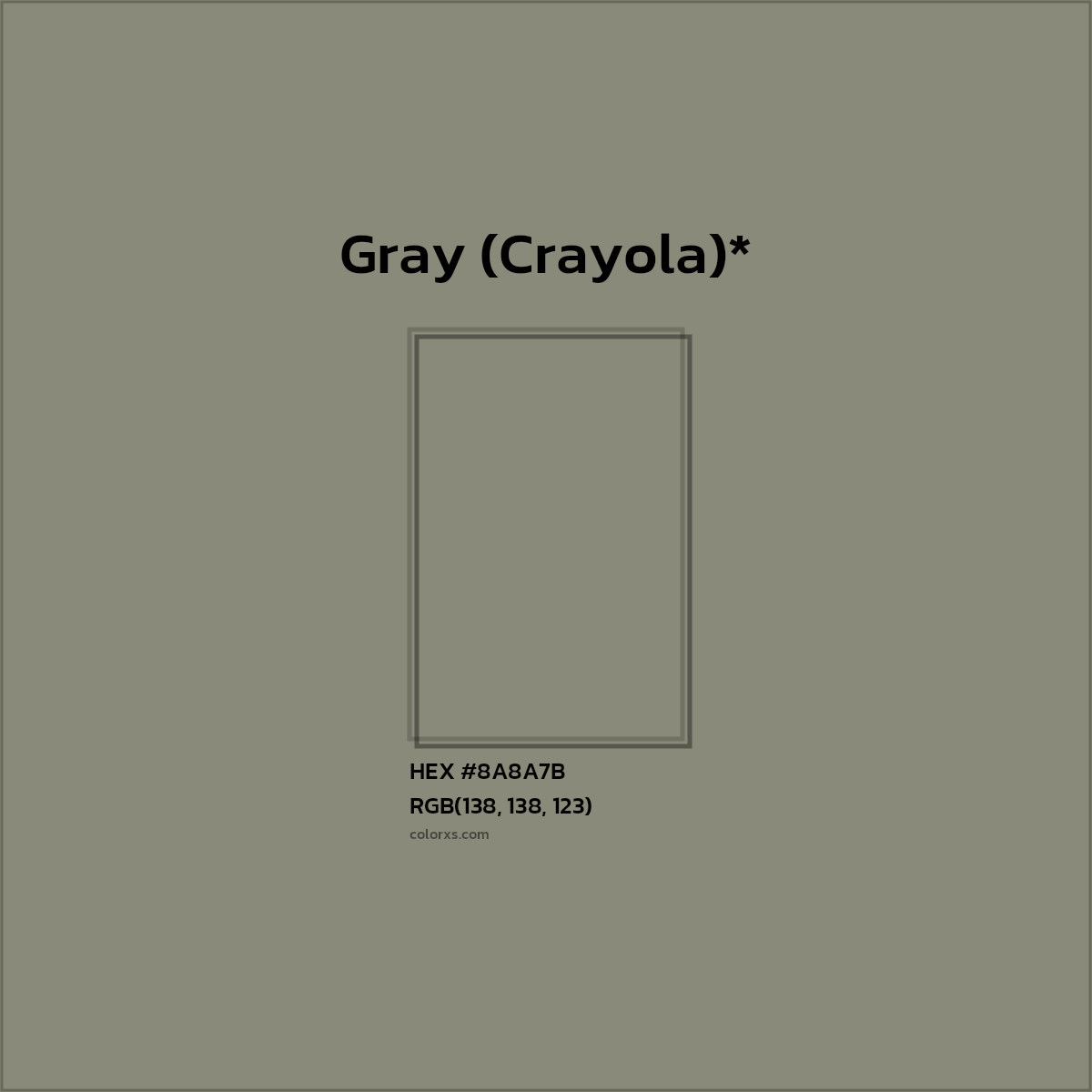 HEX #8A8A7B Color Name, Color Code, Palettes, Similar Paints, Images