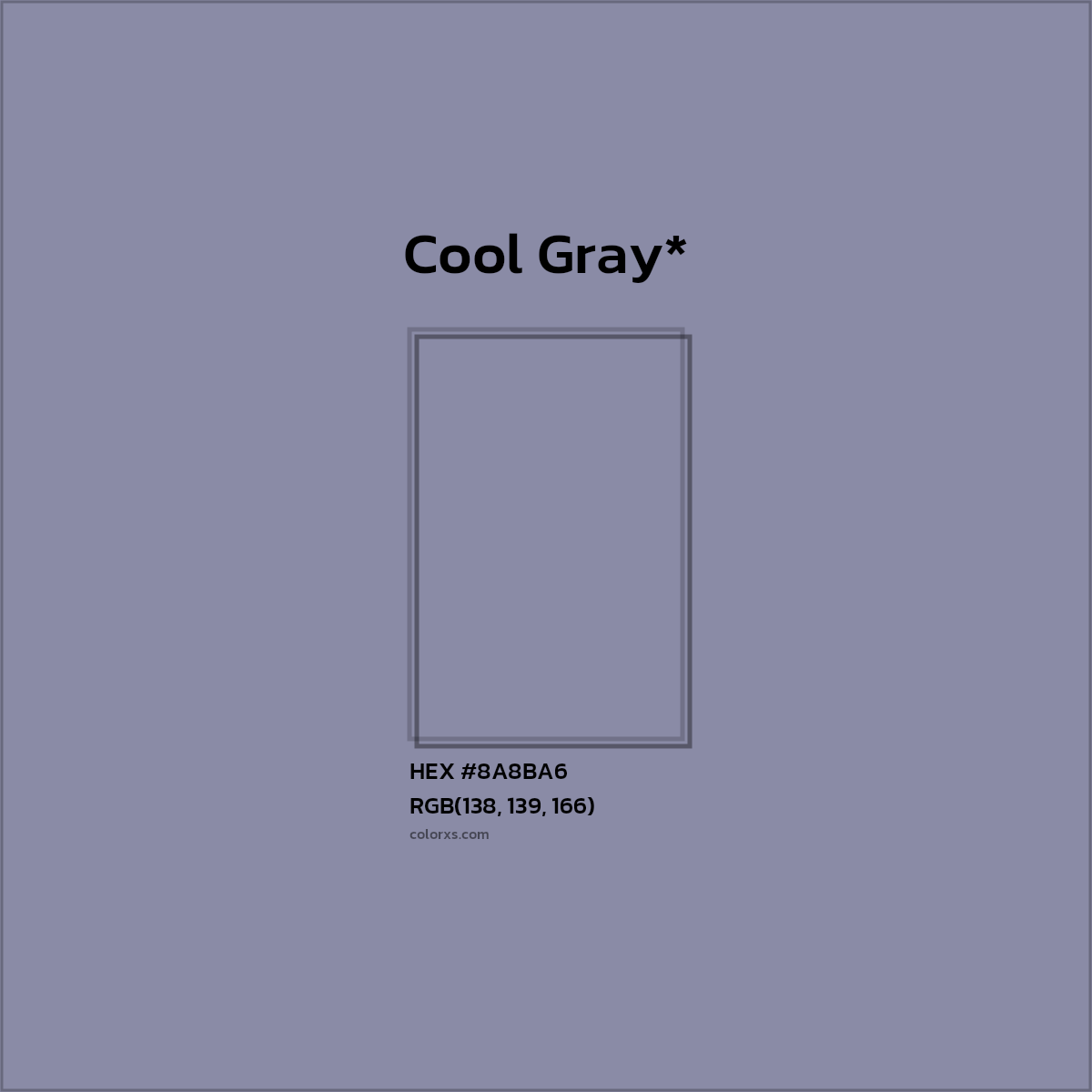 HEX #8A8BA6 Color Name, Color Code, Palettes, Similar Paints, Images