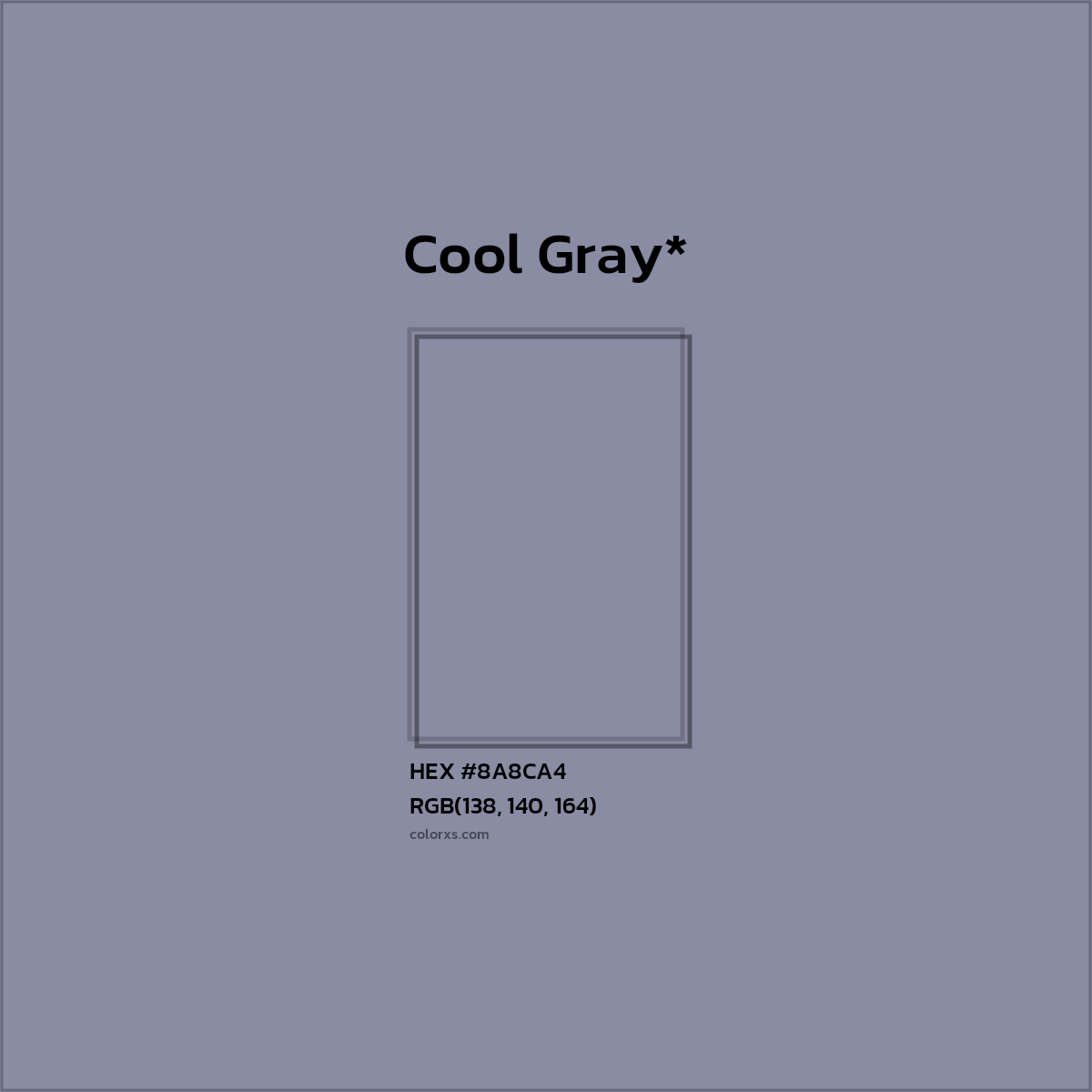 HEX #8A8CA4 Color Name, Color Code, Palettes, Similar Paints, Images
