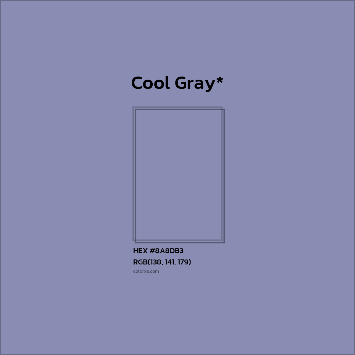 HEX #8A8DB3 Color Name, Color Code, Palettes, Similar Paints, Images