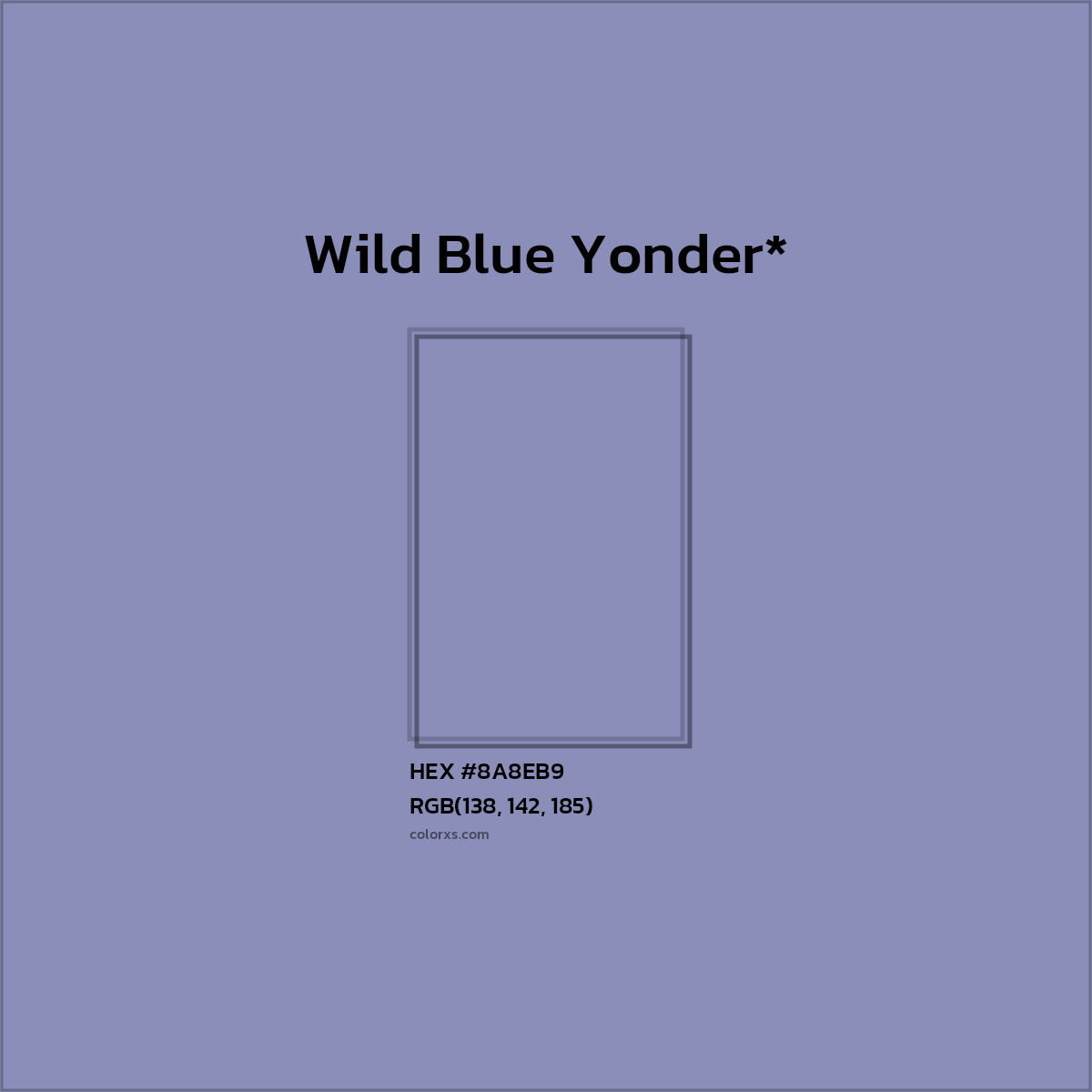 HEX #8A8EB9 Color Name, Color Code, Palettes, Similar Paints, Images